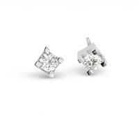 Boucles d'oreilles PG Gioielli Femme in Or blanc Diamante 0.12 Ct ORGL012 - ORGL012